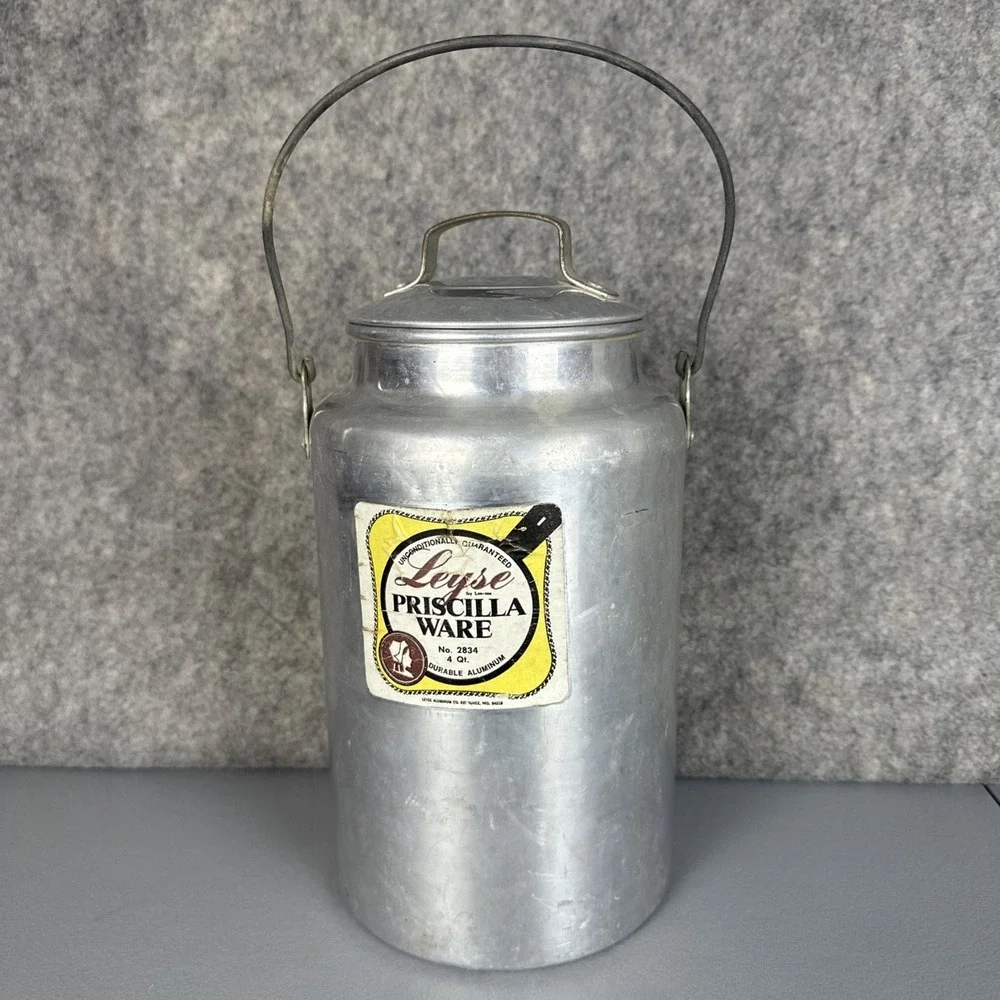 Vintage LEYSE Priscilla Ware Aluminum Co. 4 Quart / 1 Gallon Milk Can 2834